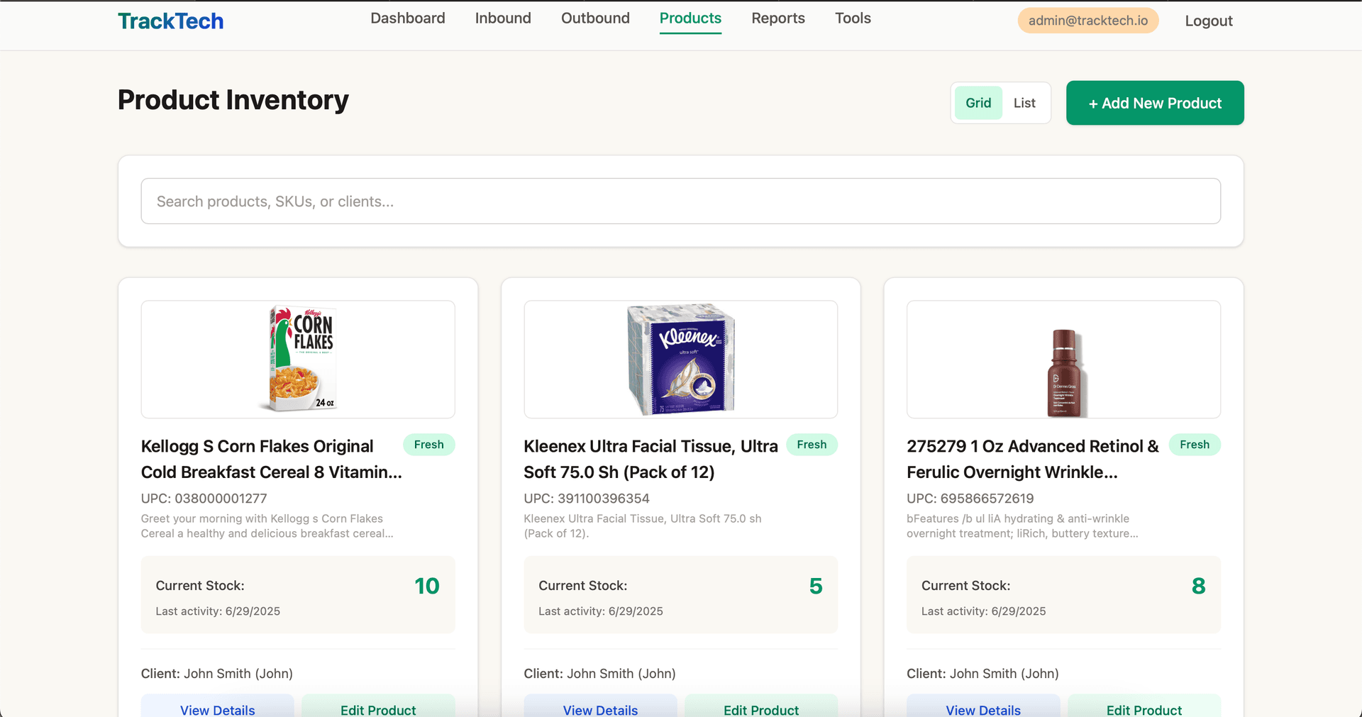 TrackTech Product Inventory Management